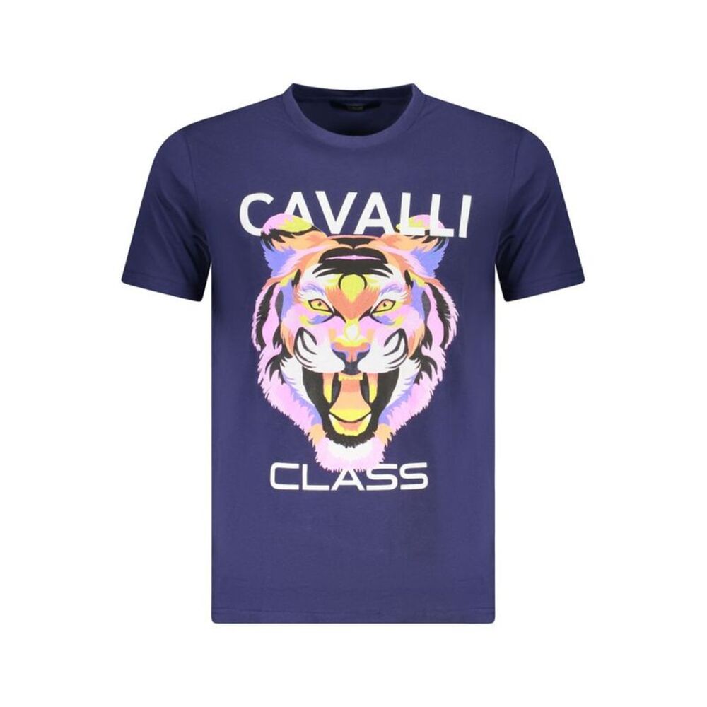 Cavalli Class Blu Cotton Men Men's T-Shirt